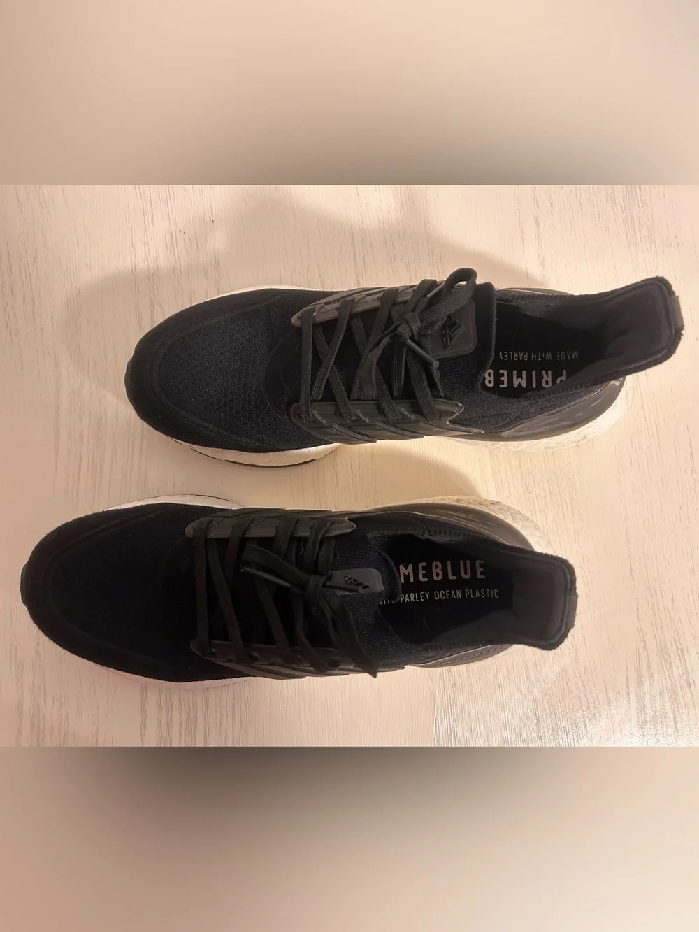 adidas Ultraboost 22 Knit Men's Black and White Running Sneakers